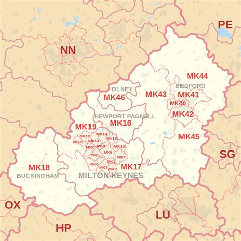 mk43 postcode area.